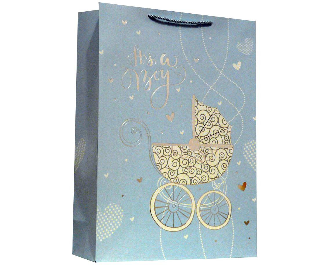 Gift bag A3 Baby shower 30 x40x12 cm mix, 1 pc
